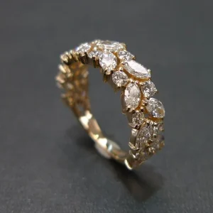 Bague Vintage Dorée Brillante