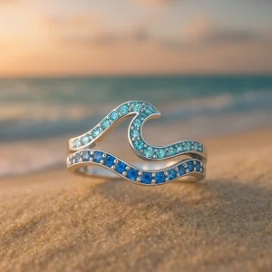 Bague Vague en Opale Brillante
