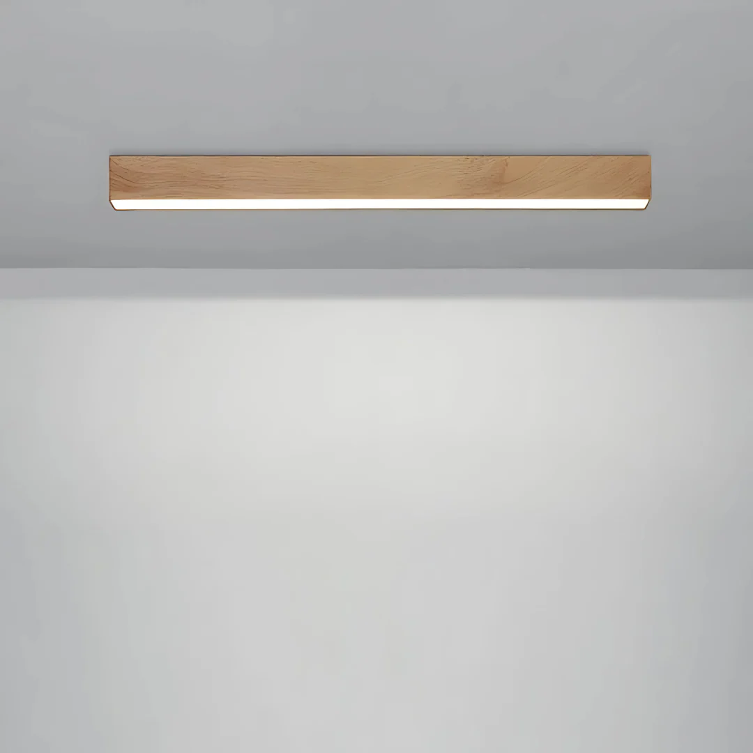 Plafonniers Modernes en Bois Linéaires pour Bar – Image 5