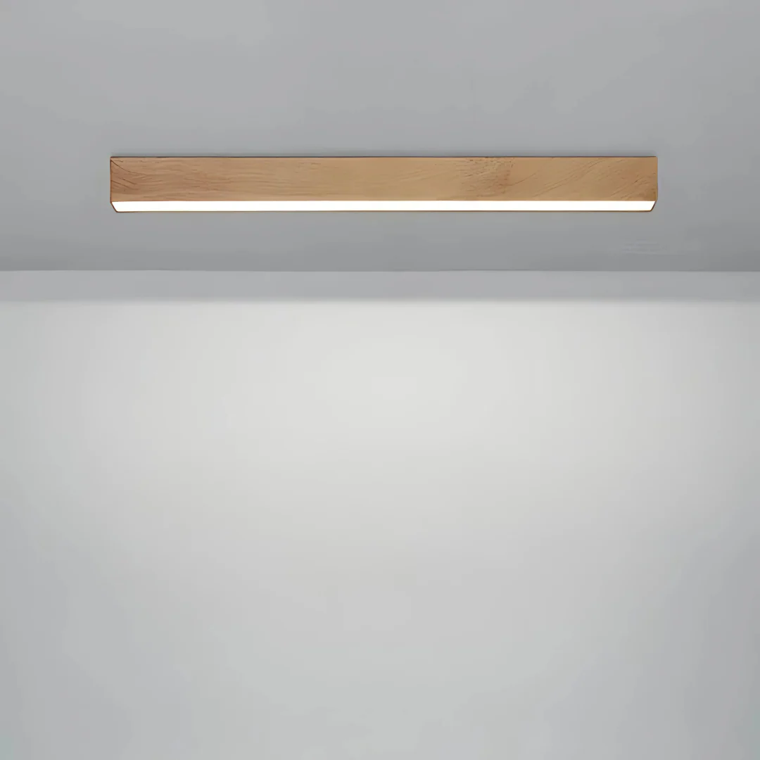 Plafonniers Modernes en Bois Linéaires pour Bar – Image 3