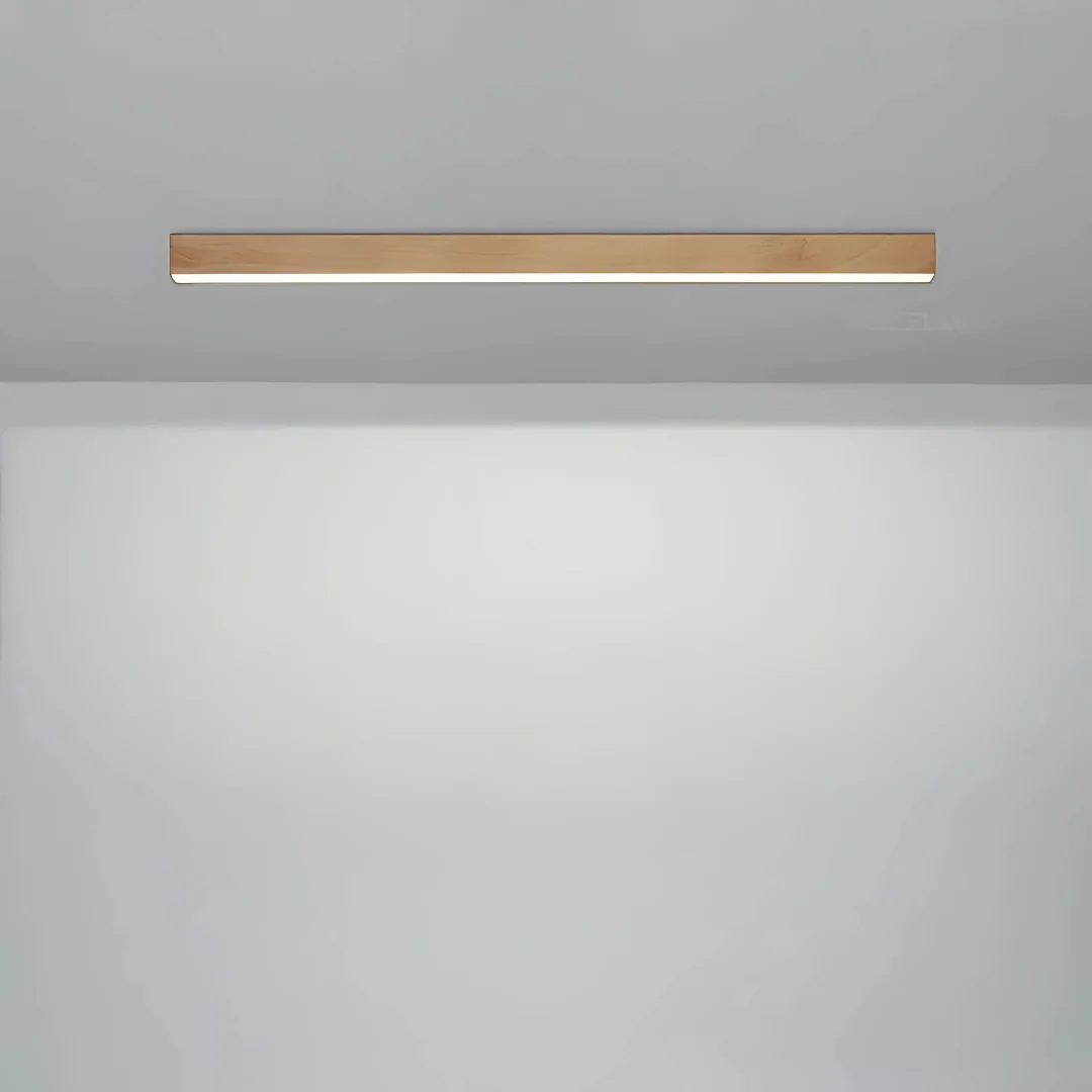 Plafonniers Modernes en Bois Linéaires pour Bar – Image 7