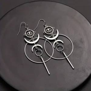 Boucles d'oreilles pendantes en argent Boho