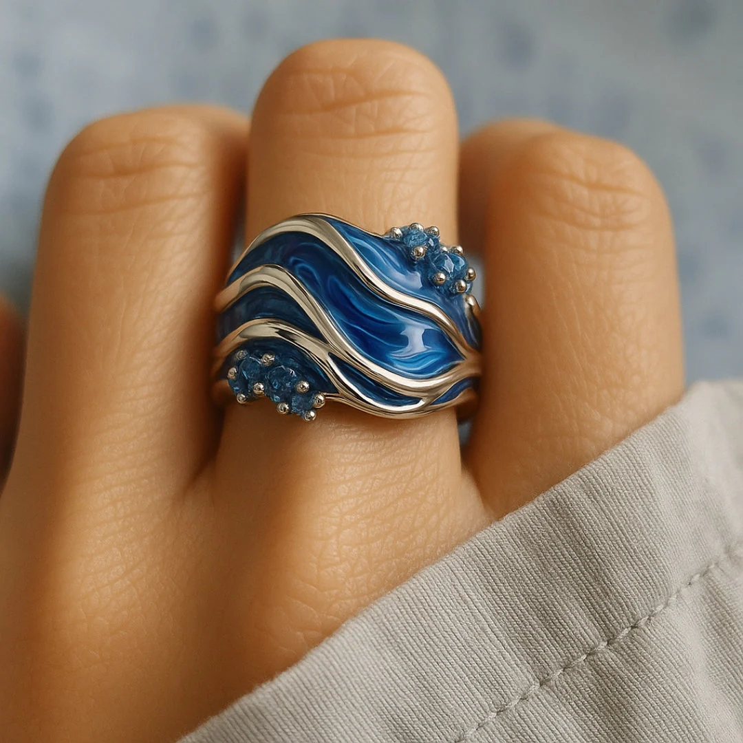 Bague Vague Dorée Vintage – Image 3