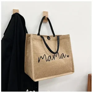 Sac fourre-tout spacieux pour femmes - Sac de voyage fonctionnel pour maman en kaki