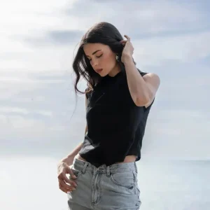 Jean jambe large confortable