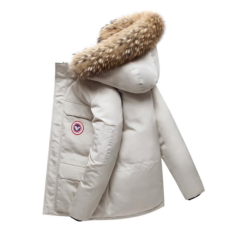 Parka Homme Chaude et Epaisse Veste d'Hiver Confortable avec Capuche en Fourrure – Image 2