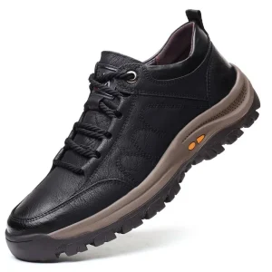 Chaussures orthopédiques confortables en cuir pour hommes