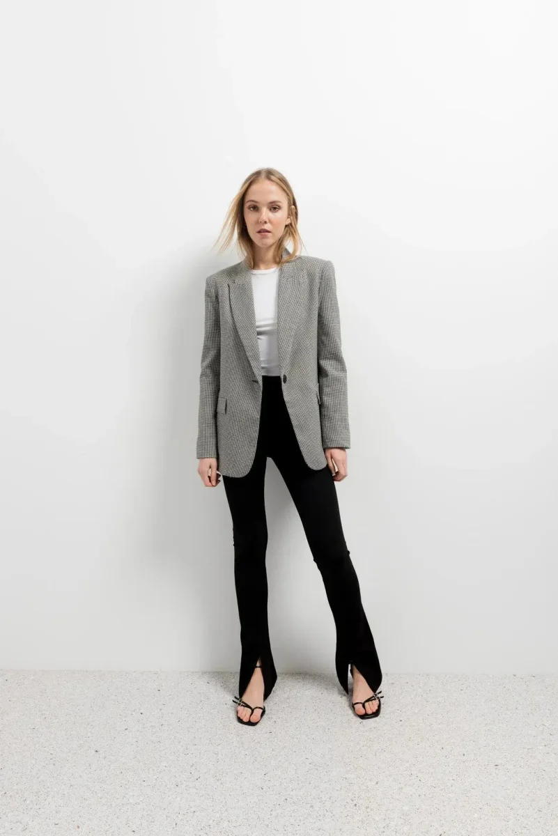 Leggings Évasé Noir À Fentes – Image 5