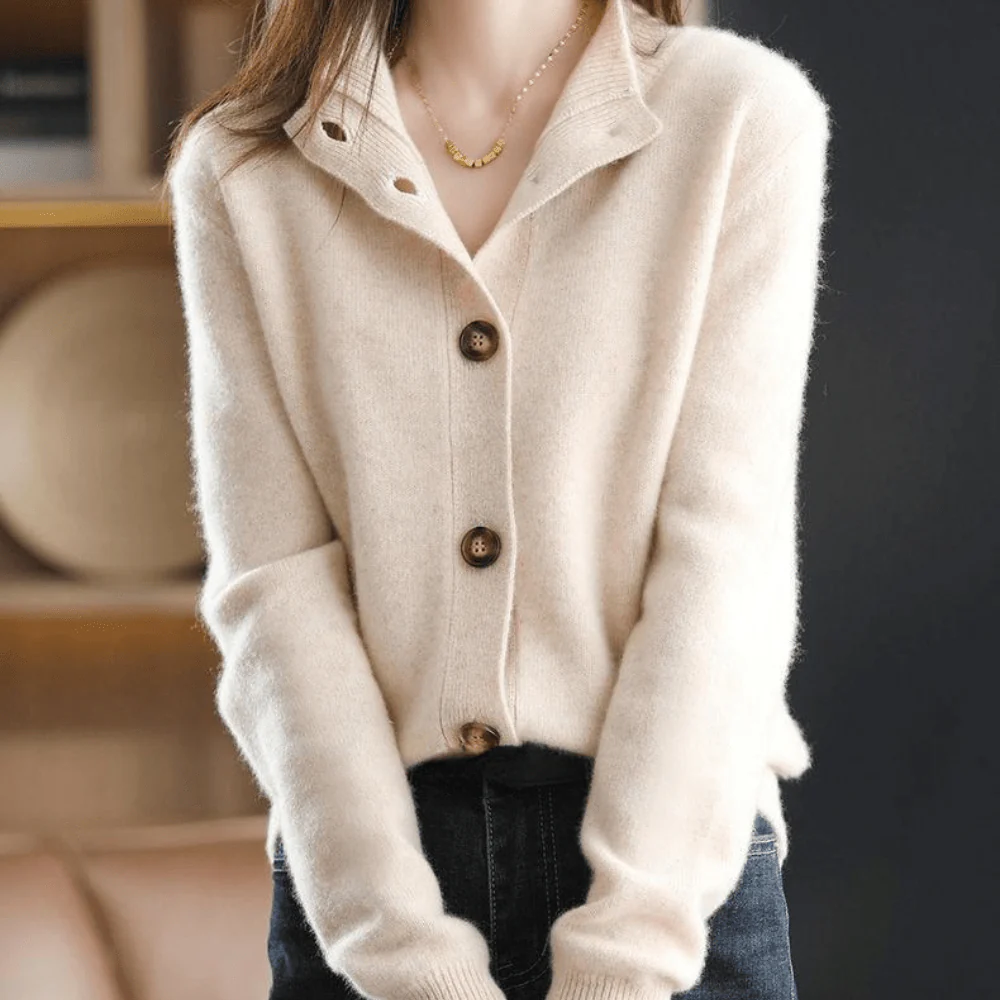 Darla Cardigan en cachemire pour femme - Pull doux et élégant à la coupe confortable – Image 2