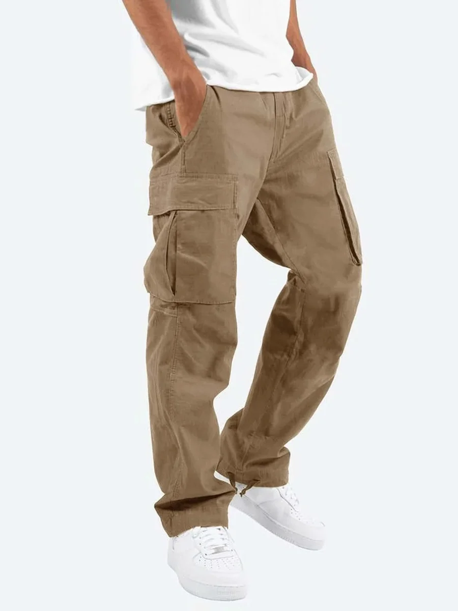 Pantalon cargo pour homme avec poches latérales, coupe décontractée – Image 4