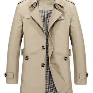 Trench-coat classique à col revers