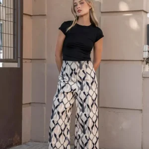 Pantalon Motif Palazzo Imprimée