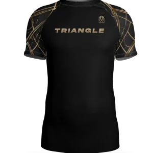 Rashguard manches courtes - Noir et or Triangle