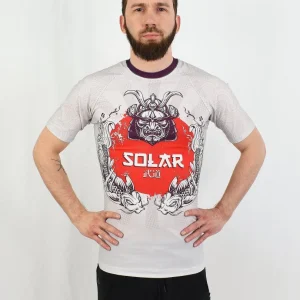 Rashguard manches courtes - "Ronin" - Noir et rouge - Solar