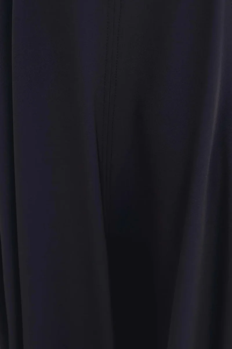 Robe midi noire sans manches ourlet festonné – Image 5