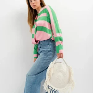 Sac panier rond macramé franges