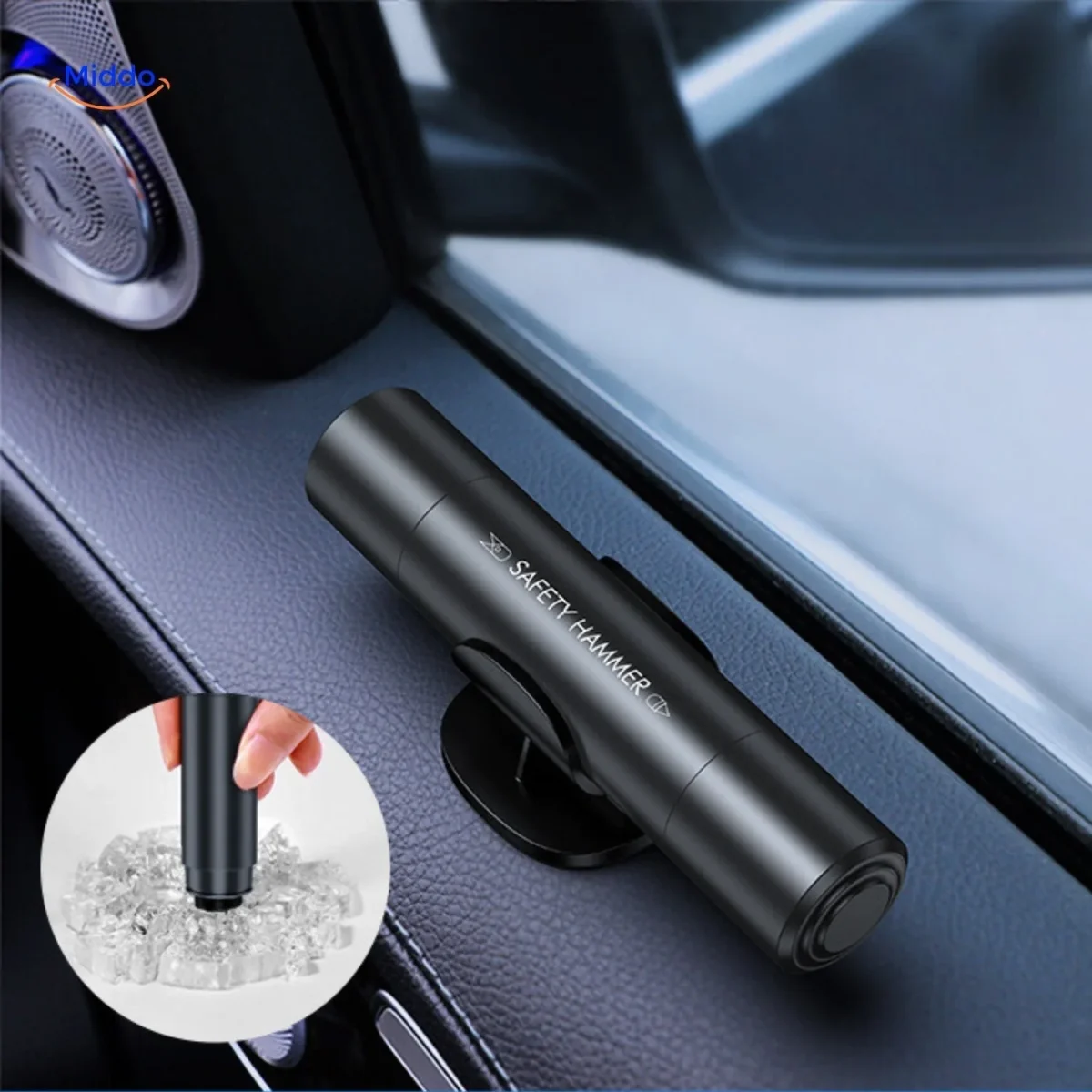 SafeKey | Outil d'urgence 2-en-1 | Brise-vitre et coupeur de sécurité – Image 3