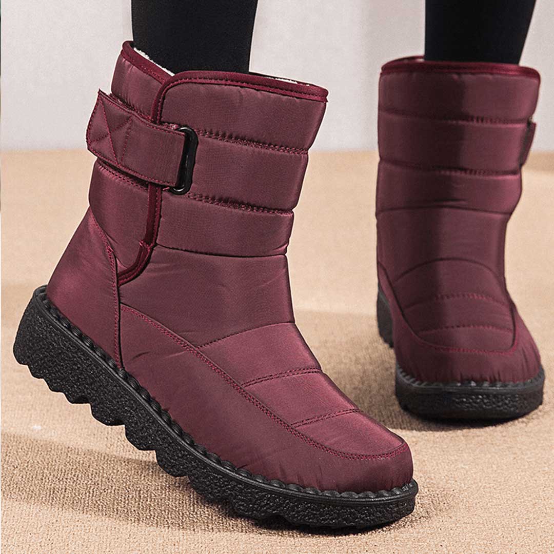 Bottes de neige et de pluie pour dames, imperméables et résistantes à l'eau - Bottes d'hiver chaudes pour la neige et la pluie – Image 5