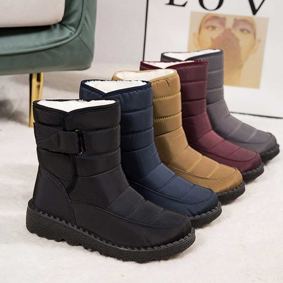 Bottes de neige et de pluie pour dames, imperméables et résistantes à l'eau - Bottes d'hiver chaudes pour la neige et la pluie – Image 2