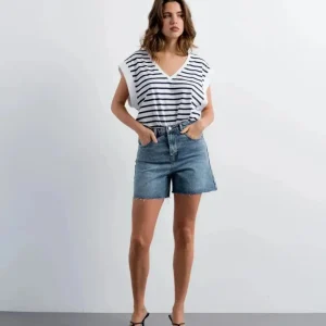 Shorts en jean style bermuda chic
