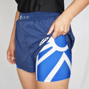 Shorts de Grappling pour femmes avec compression - Bleu