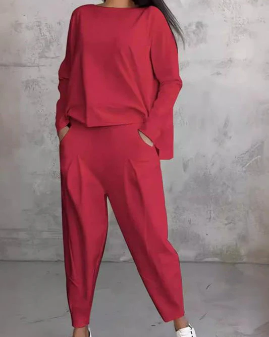 Céleste | Ensemble deux pièces pour femmes avec une coupe confortable - un ensemble élégant pour toutes les occasions – Image 5