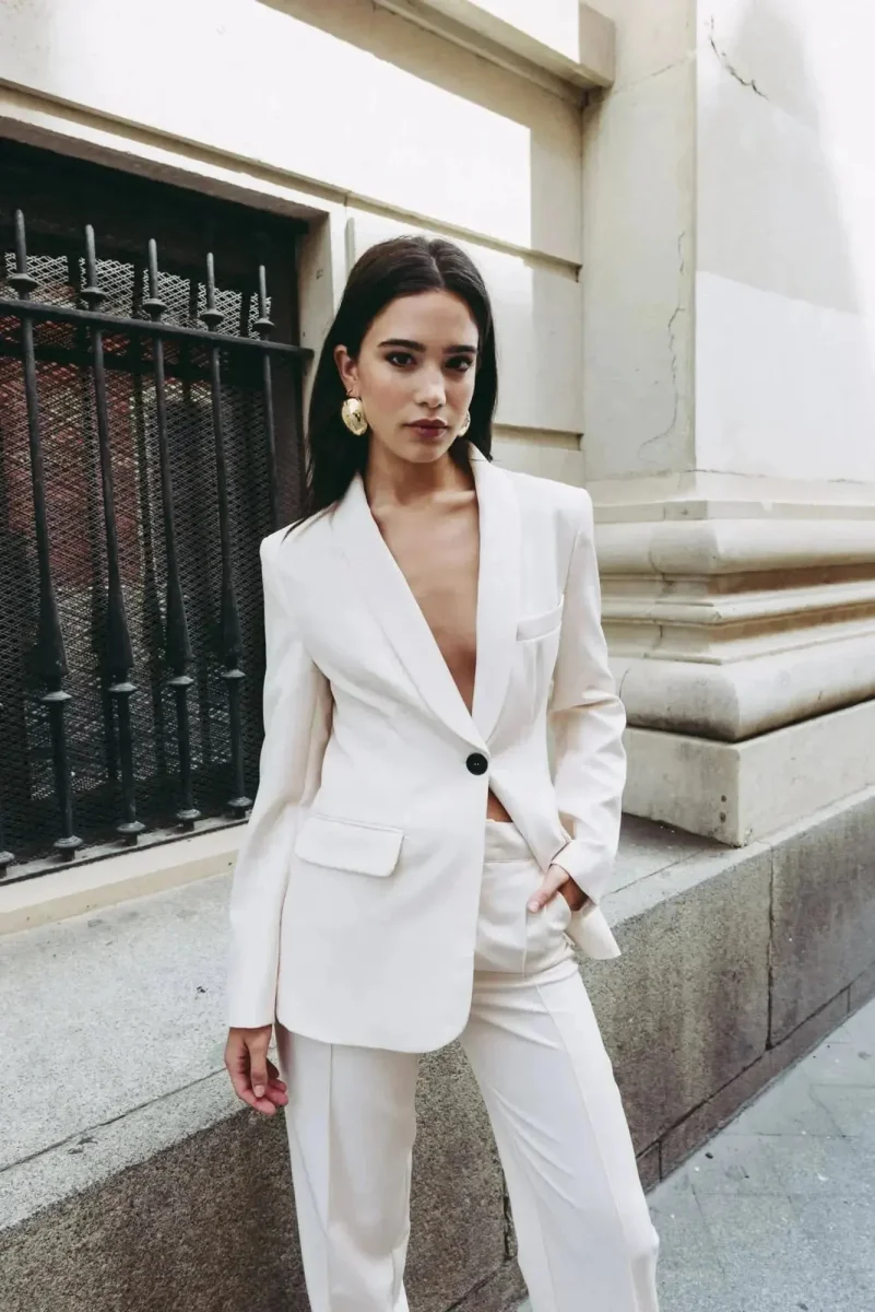 Pantalon Pince Crème – Image 3