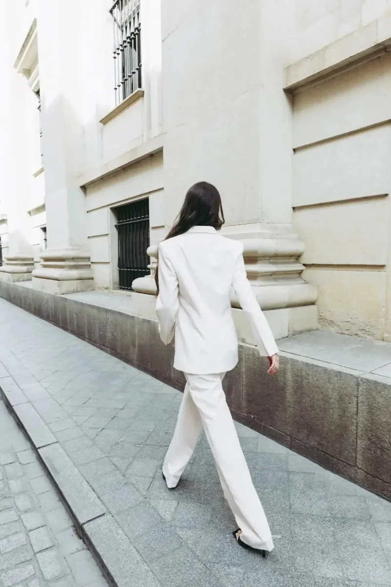 Pantalon Pince Crème – Image 5