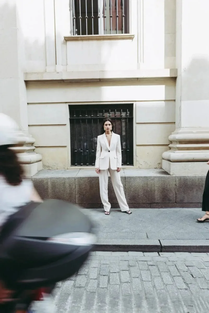 Pantalon Pince Crème – Image 4