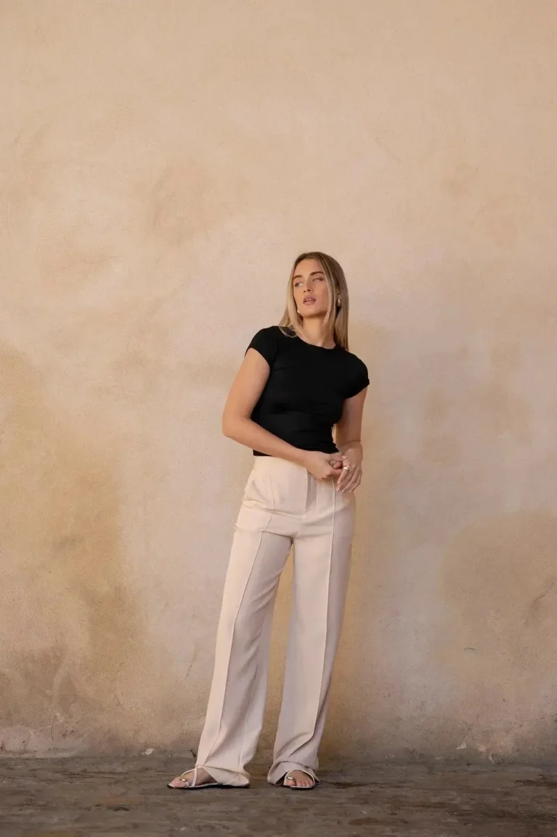 Pantalon Pince Crème – Image 6