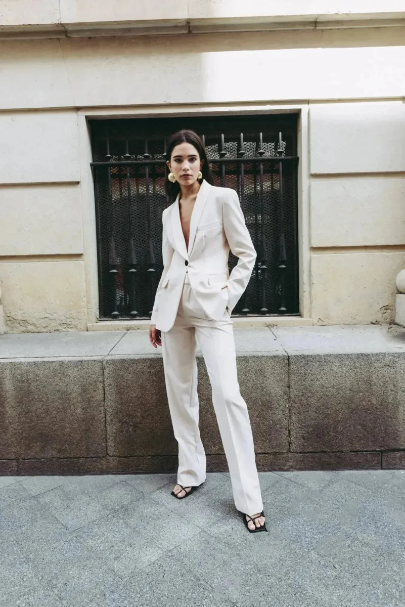 Pantalon Pince Crème