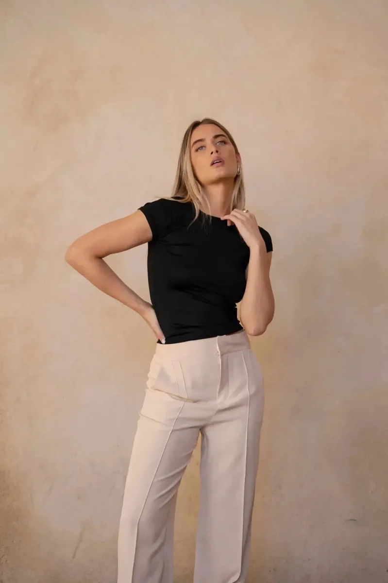 Pantalon Pince Crème – Image 7