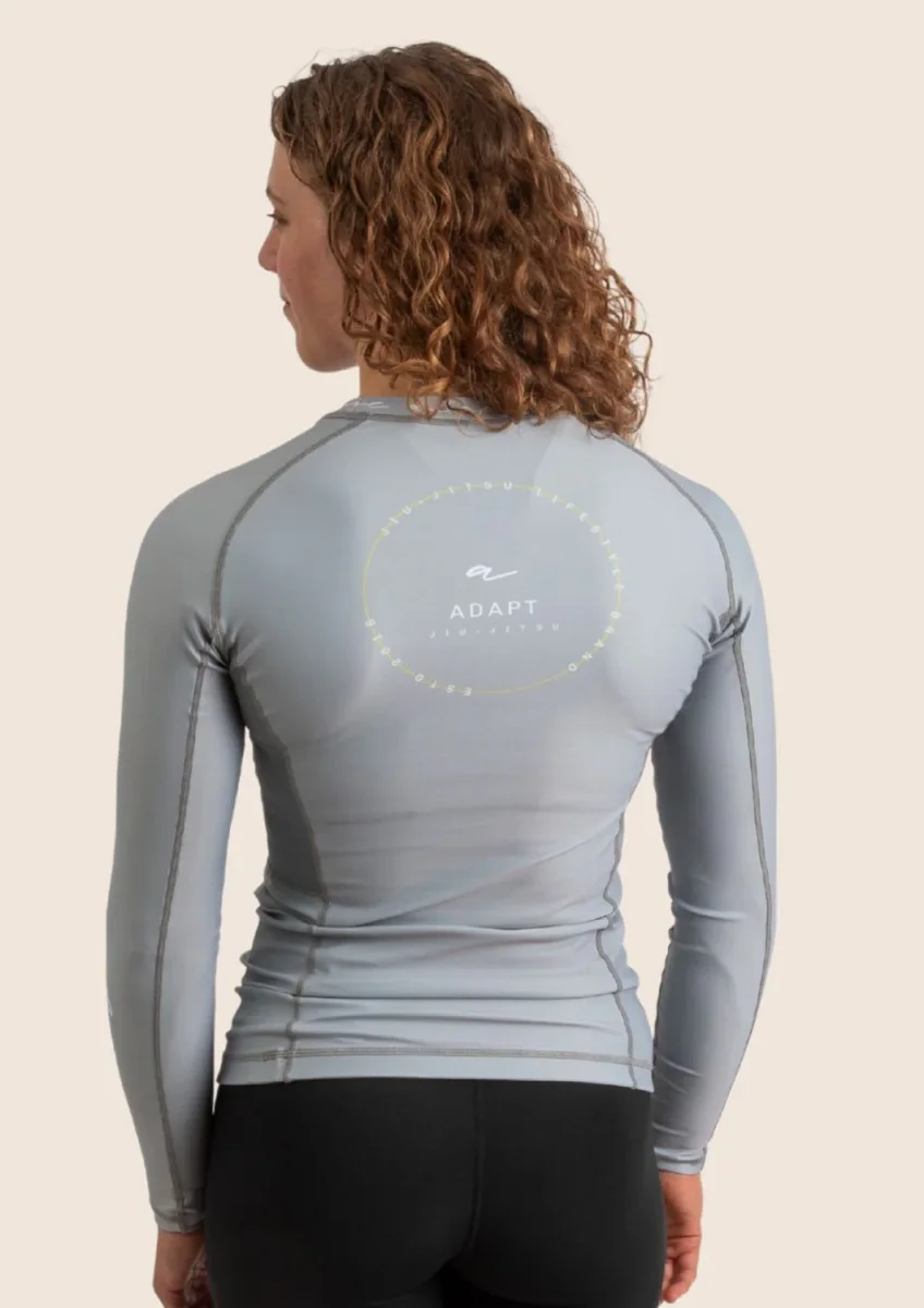 Women’s Long‑Sleeved Technical Rashguard - Silver – Image 3