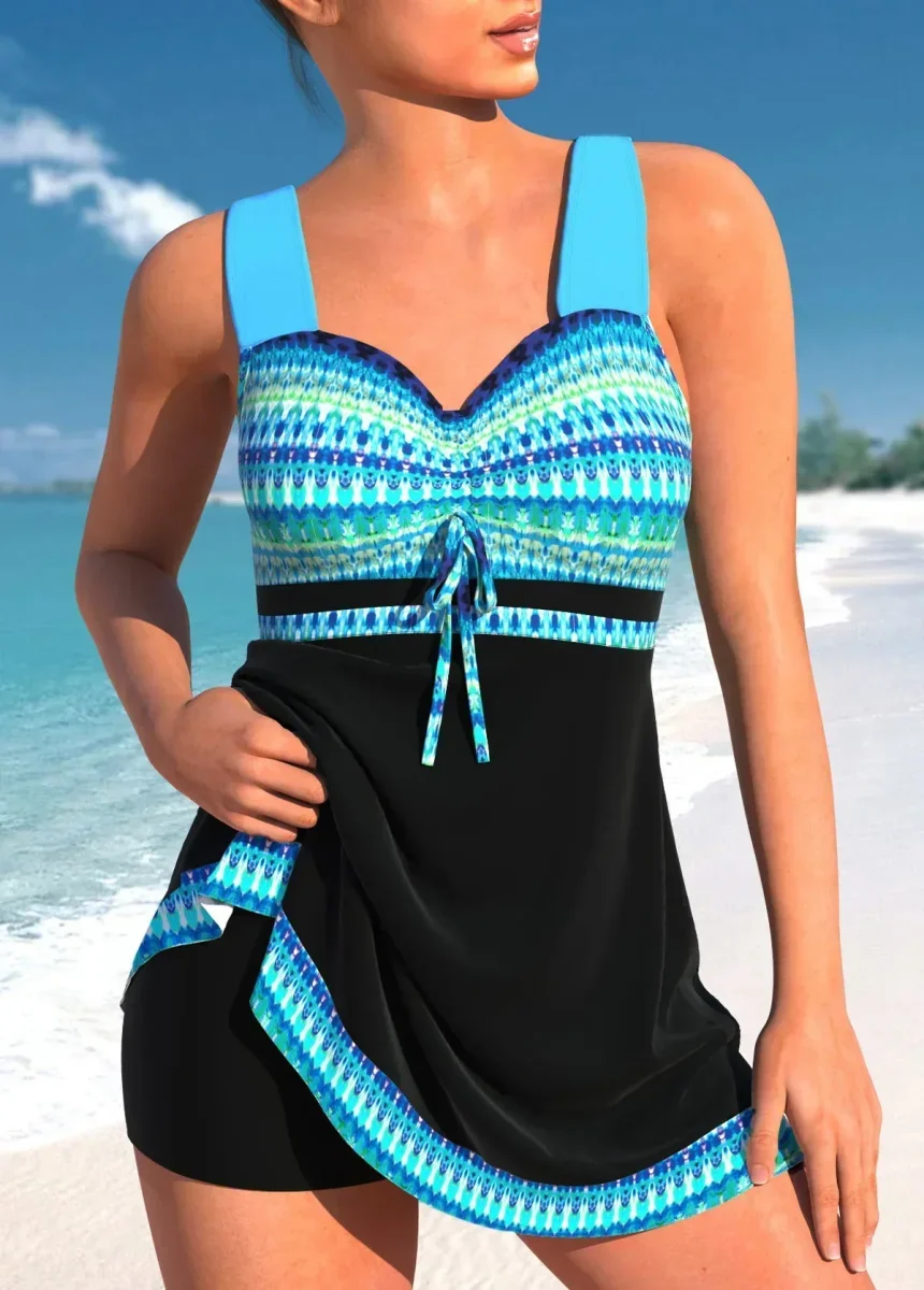 Ensemble Tankini à Motifs pour Femme